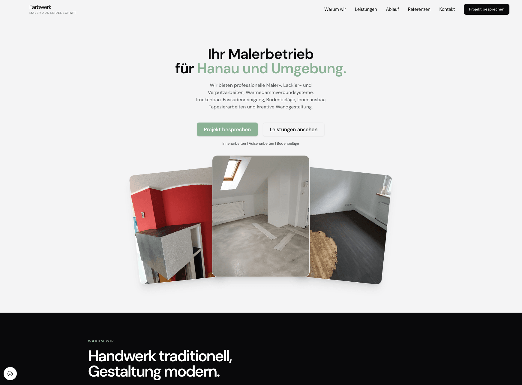 Website Malerbetrieb Farbwerk